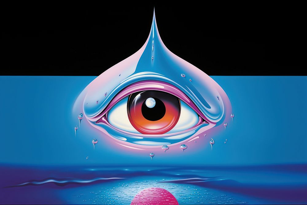 A water drop eye art electronics.