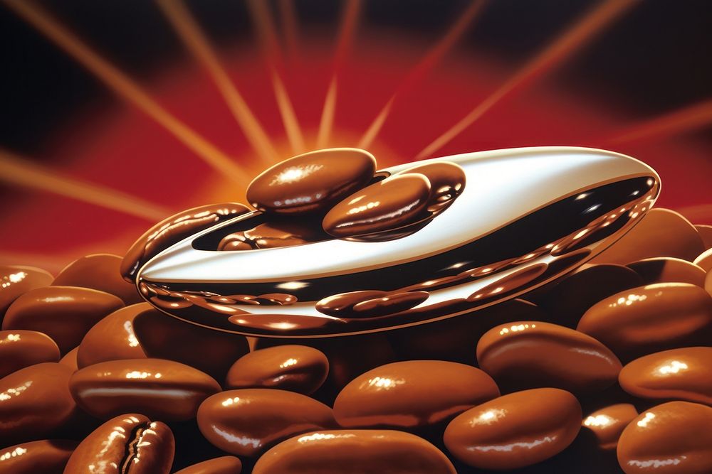 A coffee bean food confectionery medication.