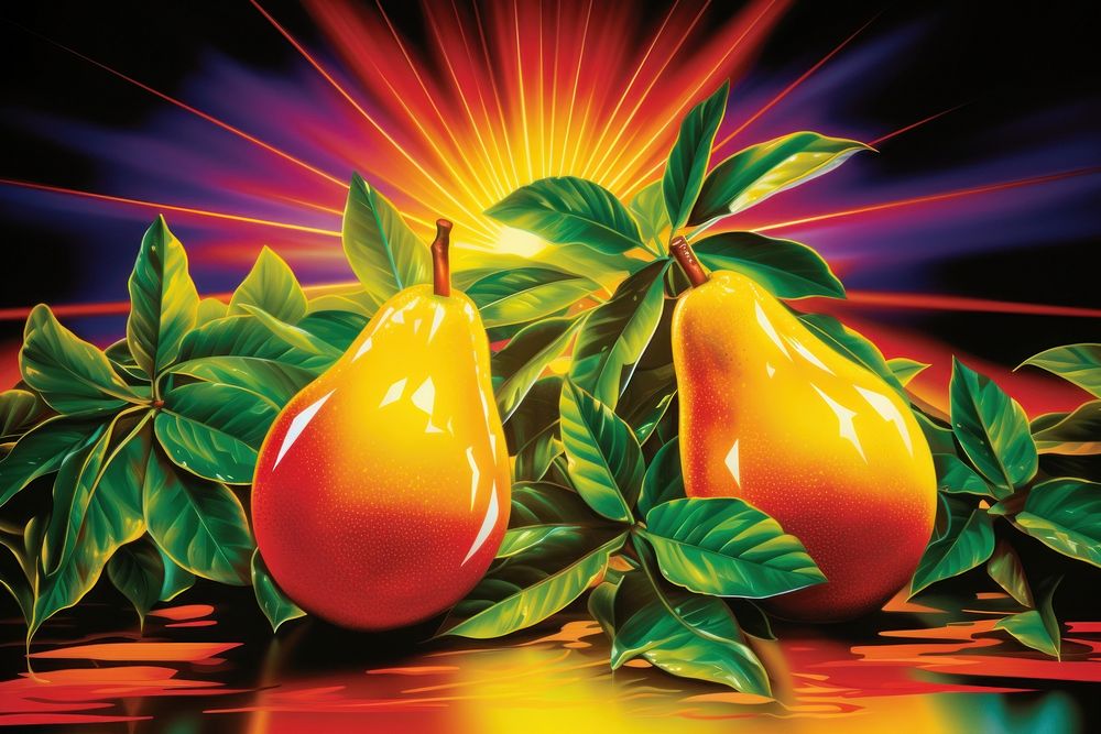 Mangoes fruit plant pear.