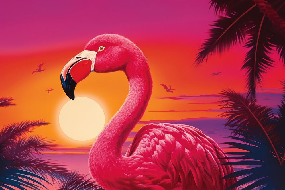 Flamingo outdoors animal nature.