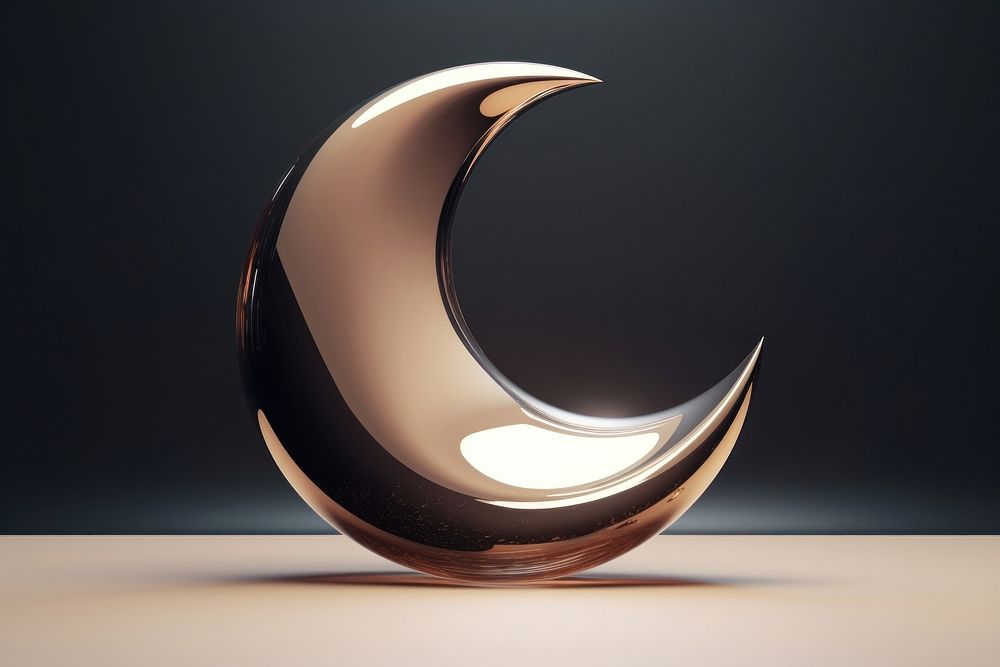 3d illustration in surreal abstract style of moon nature night astronomy.