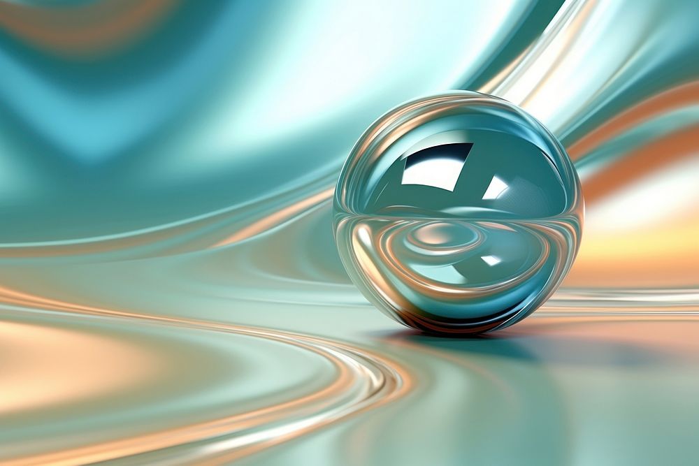 3d illustration in surreal abstract style of ocean backgrounds sphere accessories.