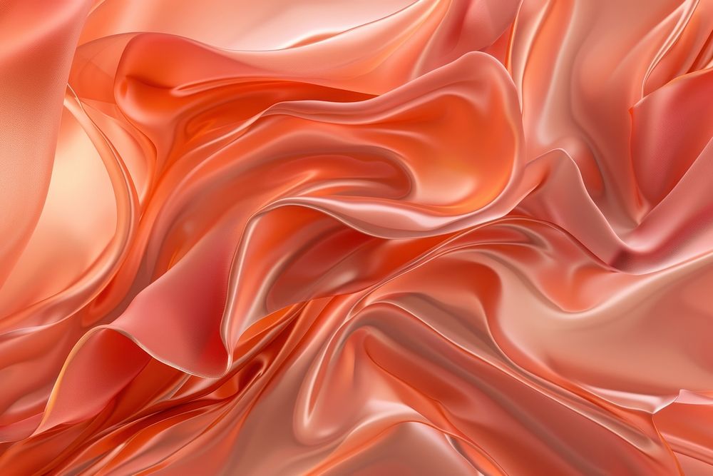 3d illustration in surreal abstract style of gradient coral backgrounds silk textured.