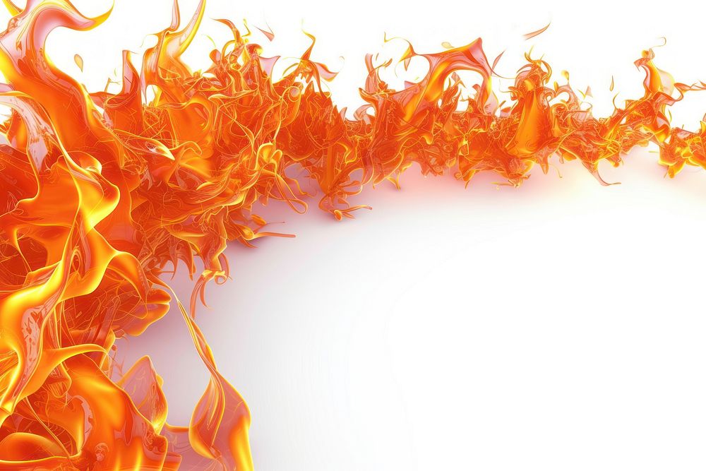 Flame border backgrounds fire white background.