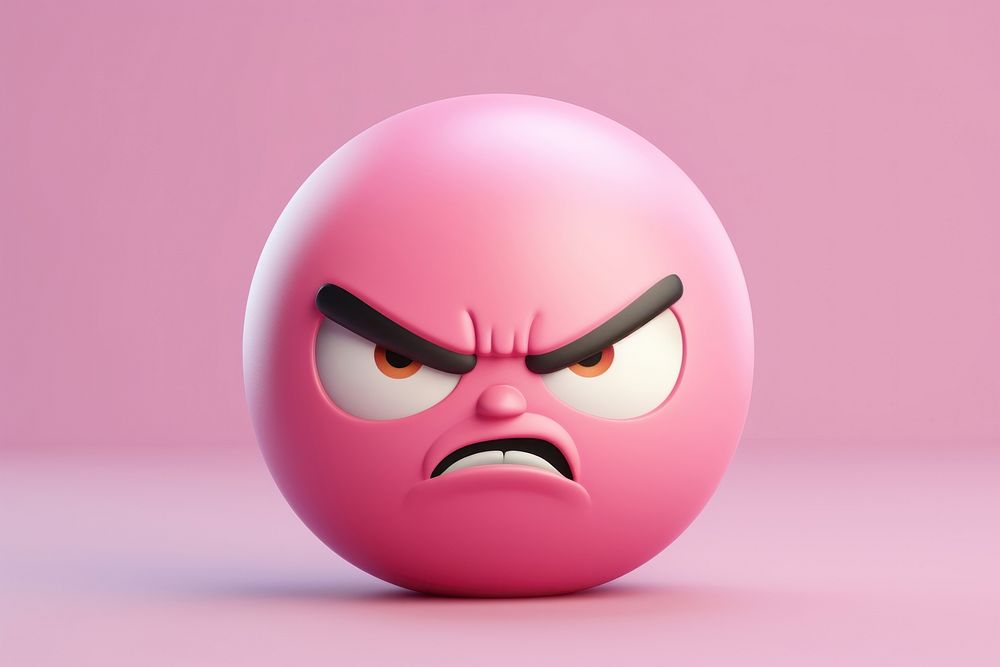 Angry emoji face representation football | Premium Photo Illustration ...