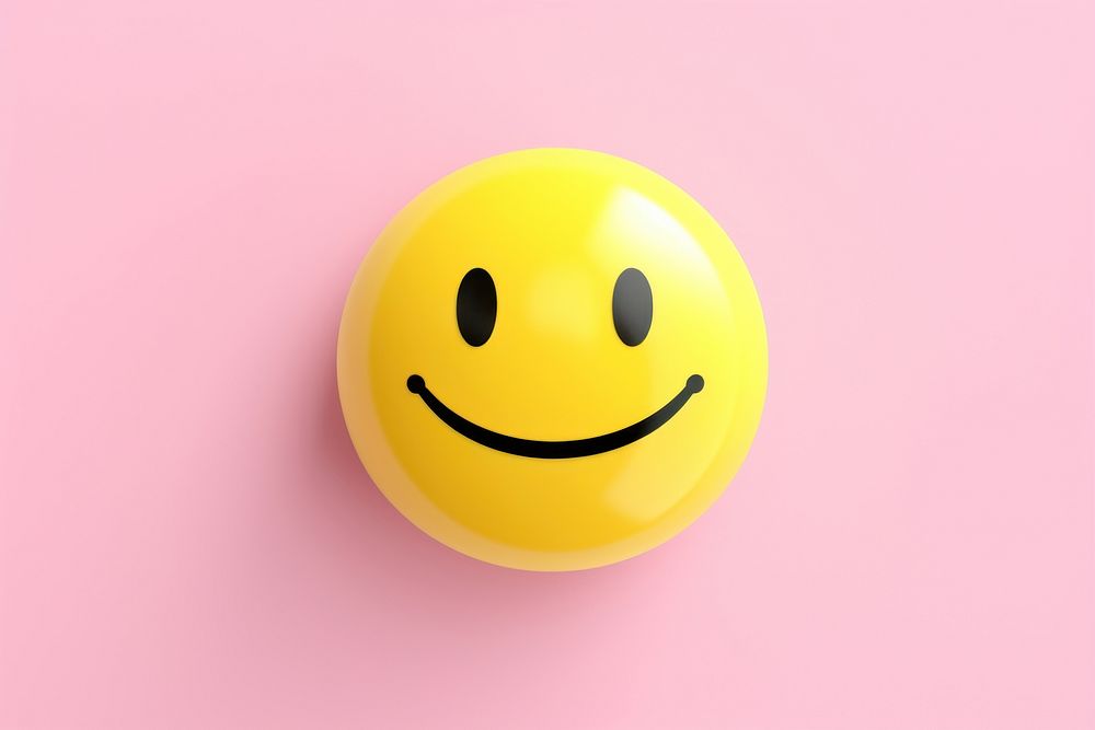 Happy emoji icon face anthropomorphic representation celebration.