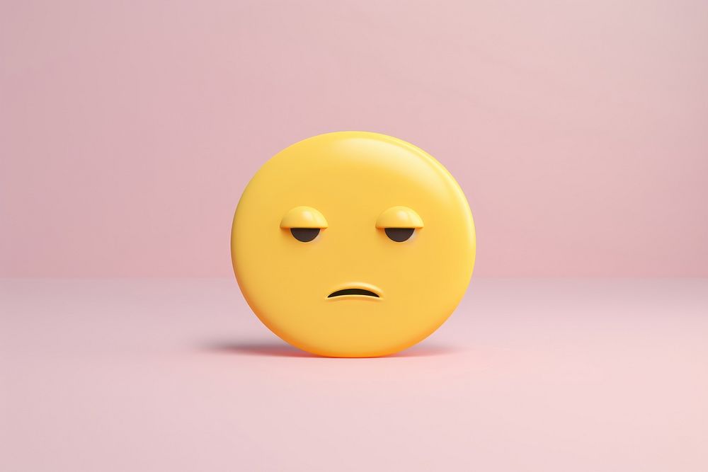 Sad emoji icon face anthropomorphic representation investment.