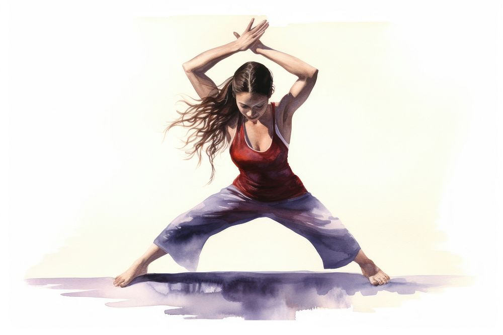 Yoga stretching dancing sports.