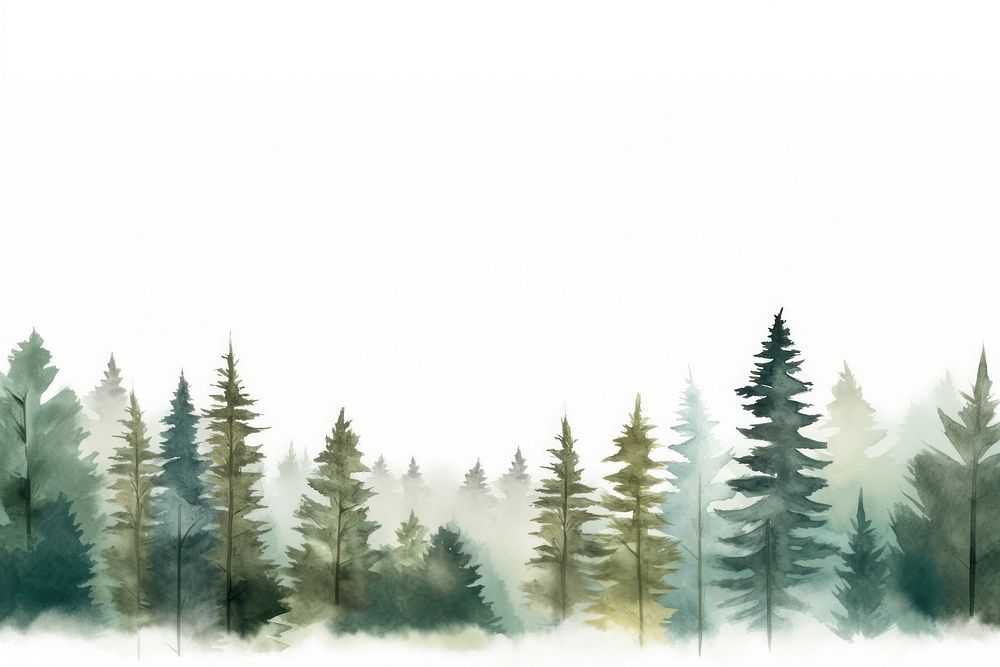 A pine tree border landscape outdoors woodland.