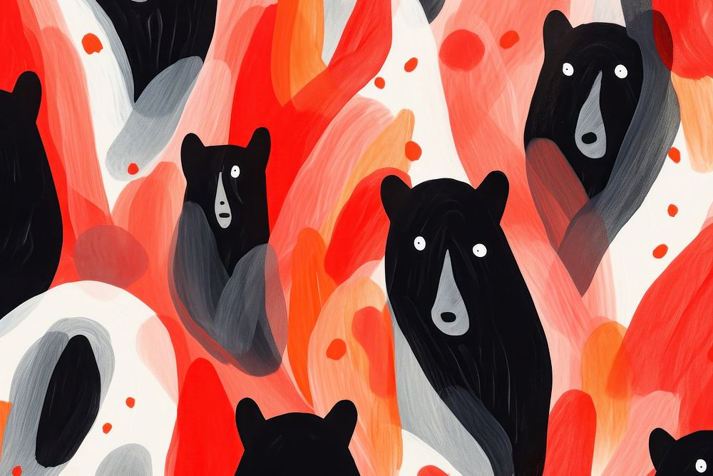 Bears backgrounds pattern mammal.