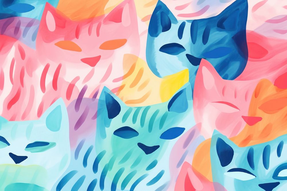Cats backgrounds abstract painting.