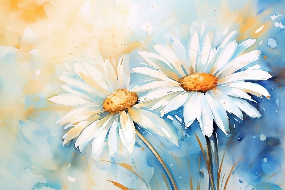 Daisy backgrounds painting flower.