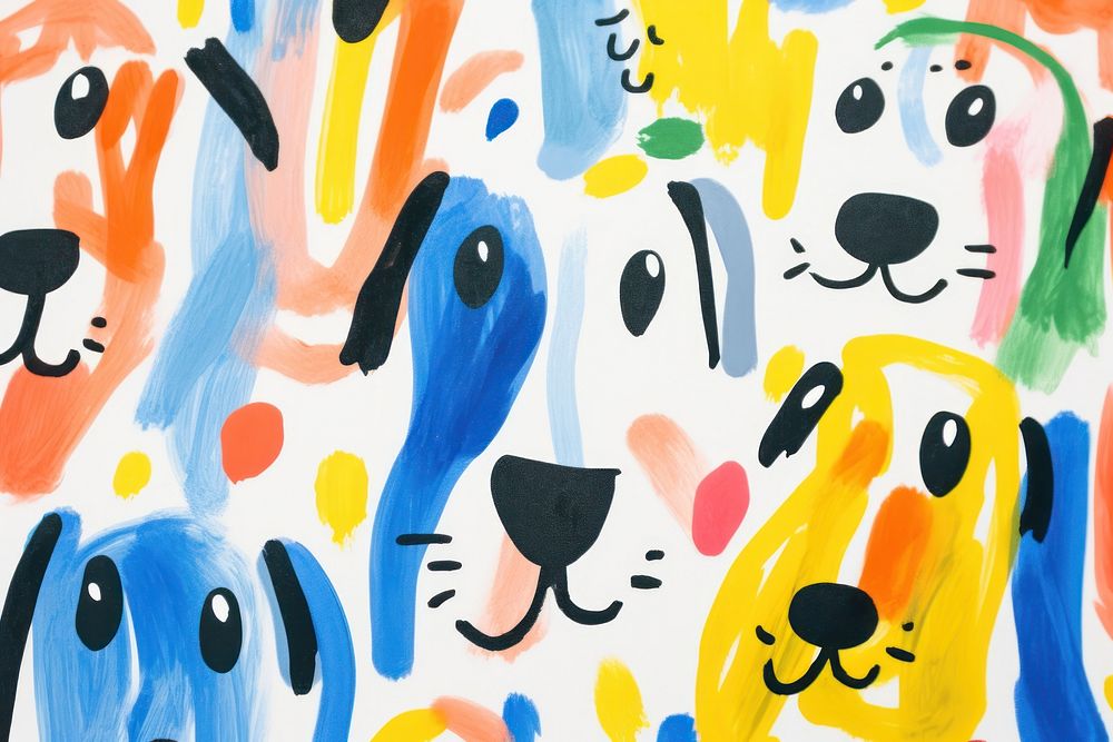 Dogs backgrounds abstract painting.