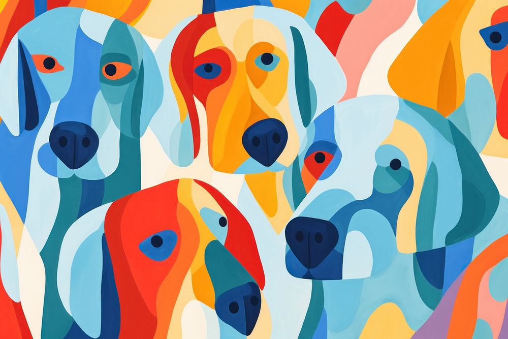 Dogs backgrounds abstract pattern.