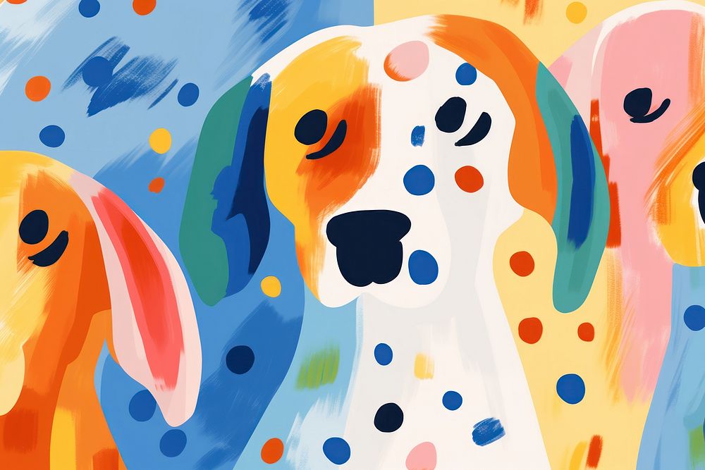 Dogs backgrounds abstract painting.