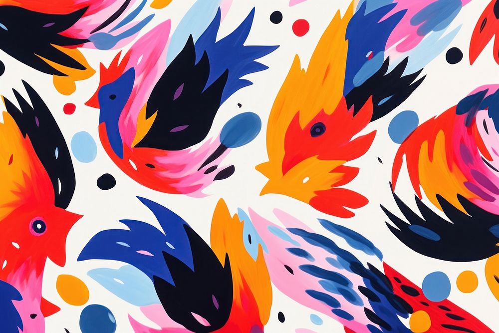 Roosters backgrounds abstract pattern.