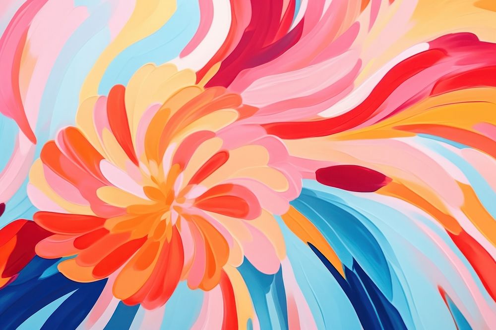 Vibrant flower backgrounds abstract painting.