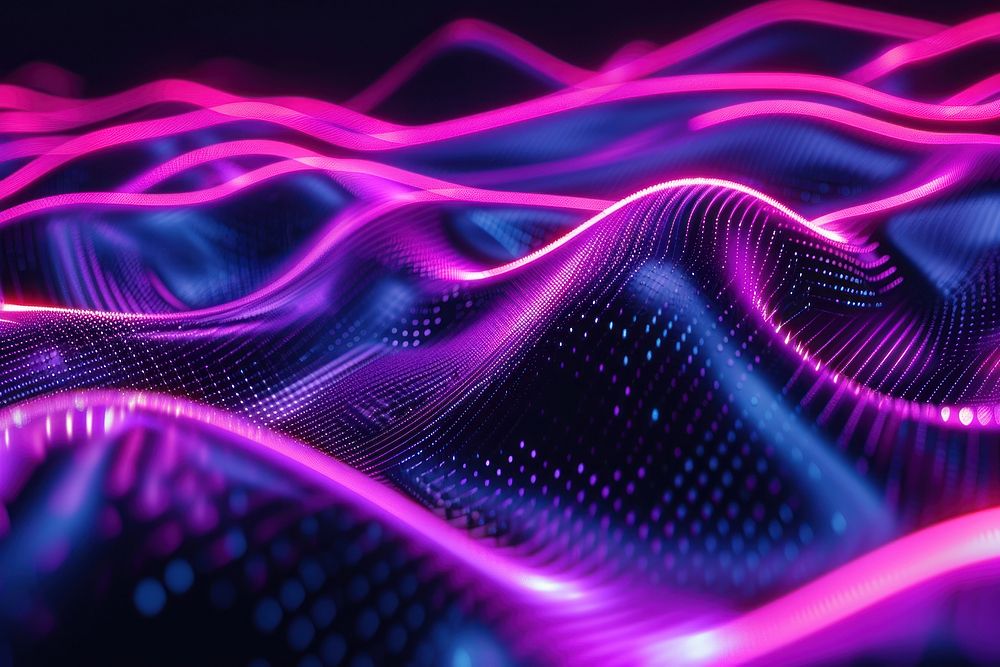 Light waves neon backgrounds futuristic.