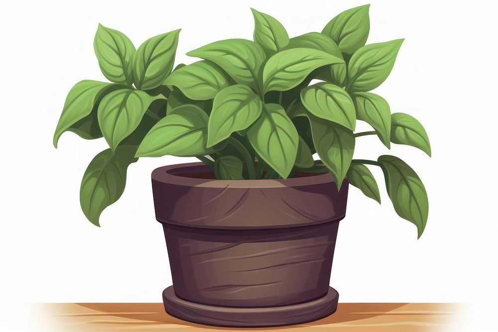 Basil in a pot plant herbs leaf.
