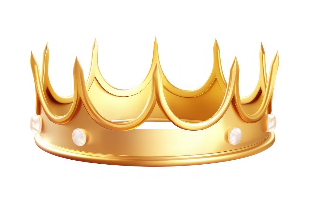 Crown gold crown white background accessories.