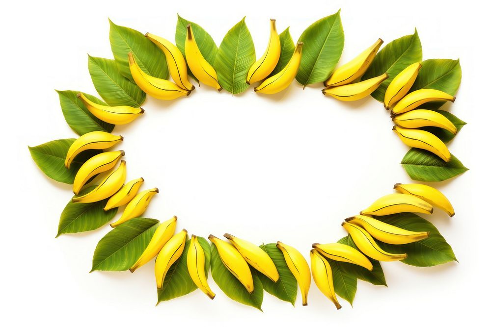 Banana leavesborder sunflower plant petal.