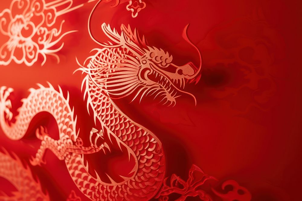 Chinese new year dragon backgrounds red.
