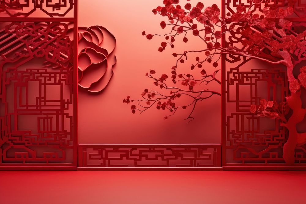 Chinese style background red architecture celebration.