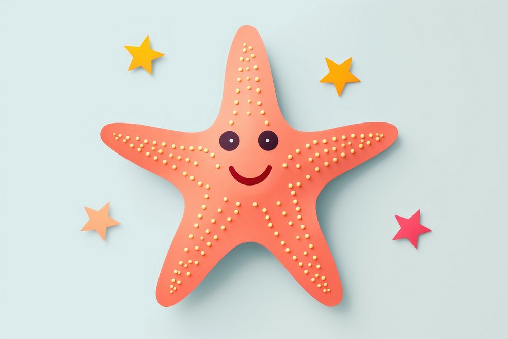 Starfish cute representation invertebrate.