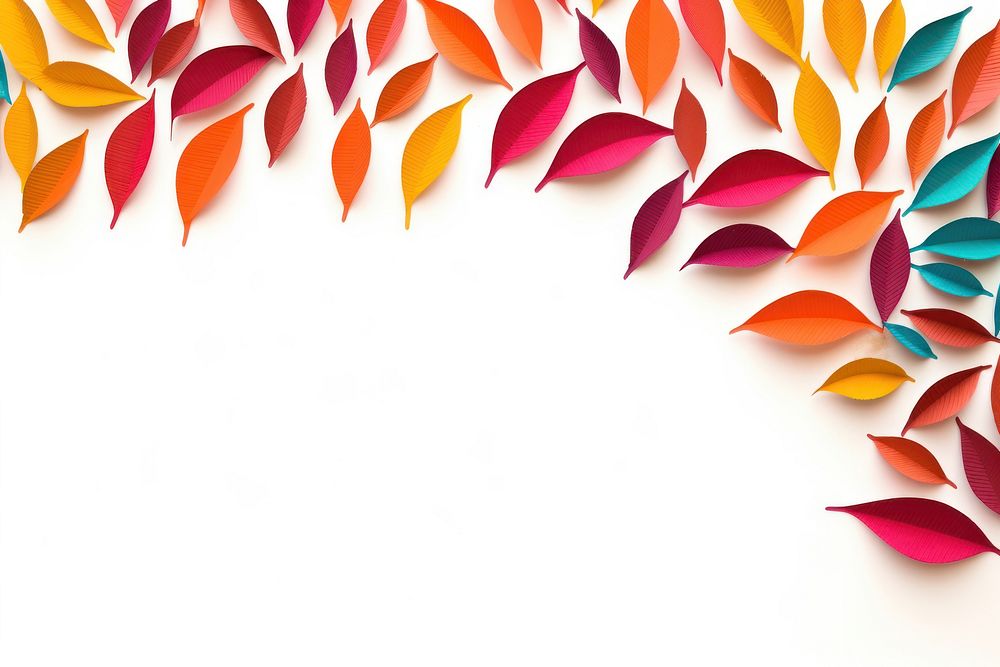 Colorful leaves border backgrounds pattern origami.