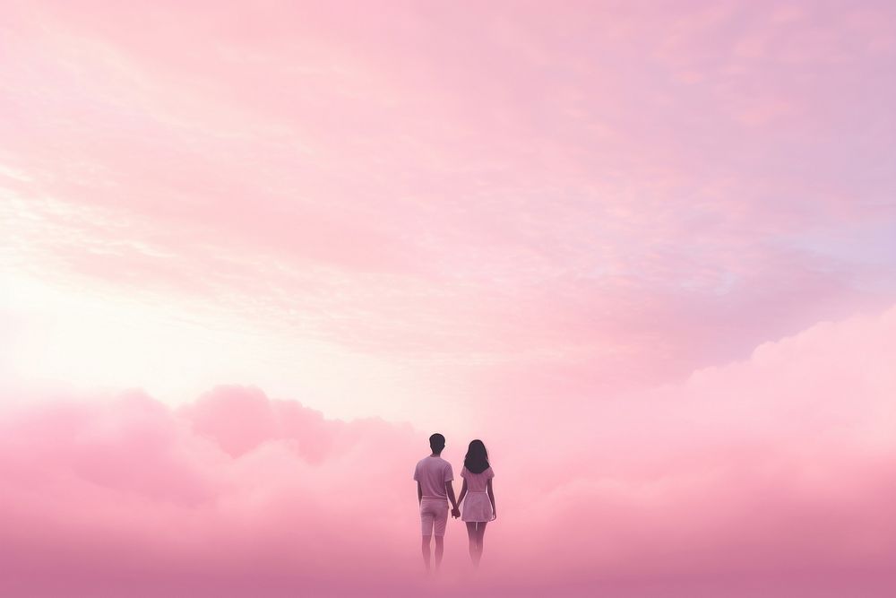 Couple gradient background outdoors nature love.