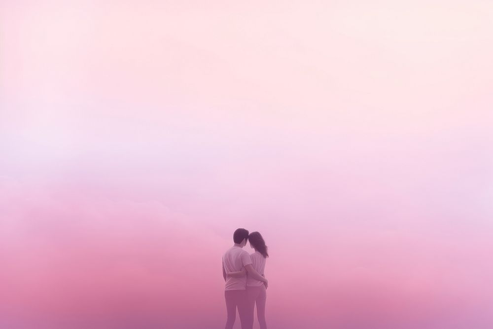 People hugging romantic love pink.