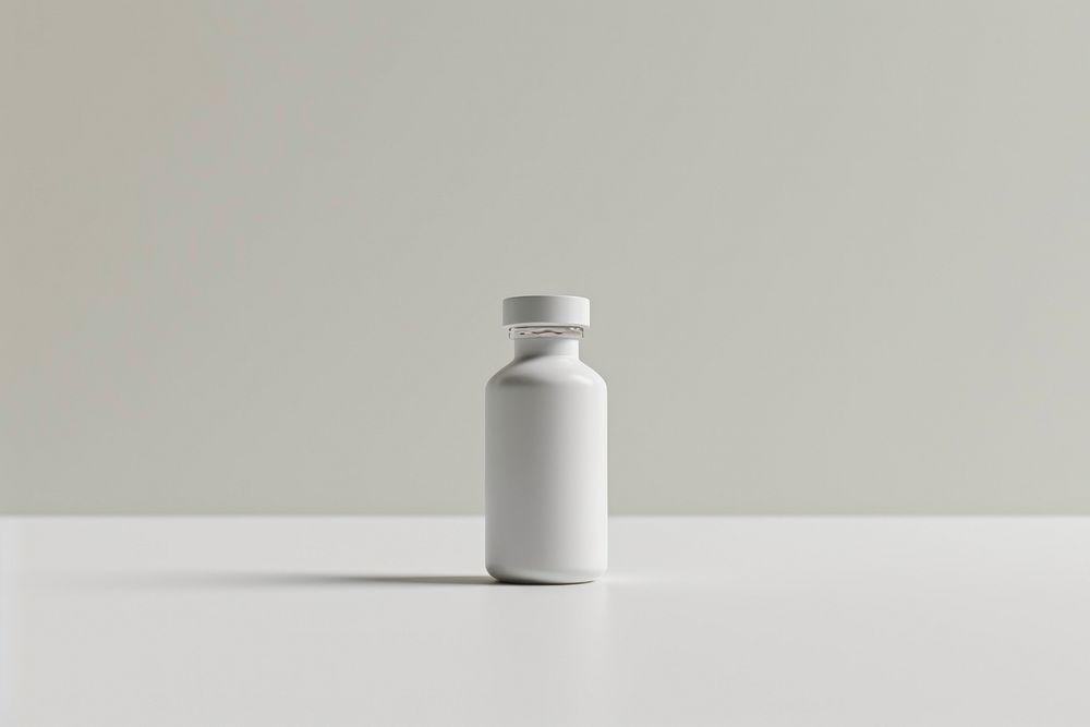 Injection Vial  bottle white simplicity.