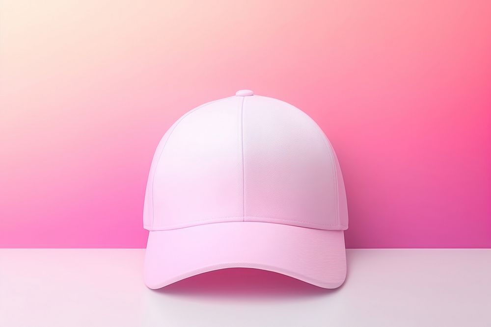 Cap gradient background pink headgear headwear.