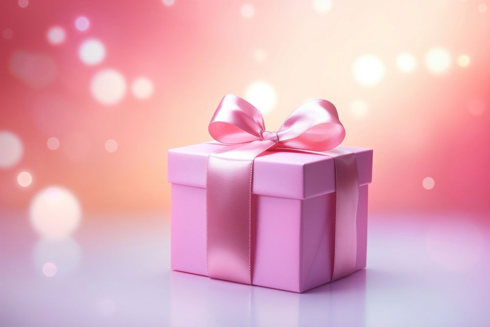 Christmas gift gradient background love pink box.