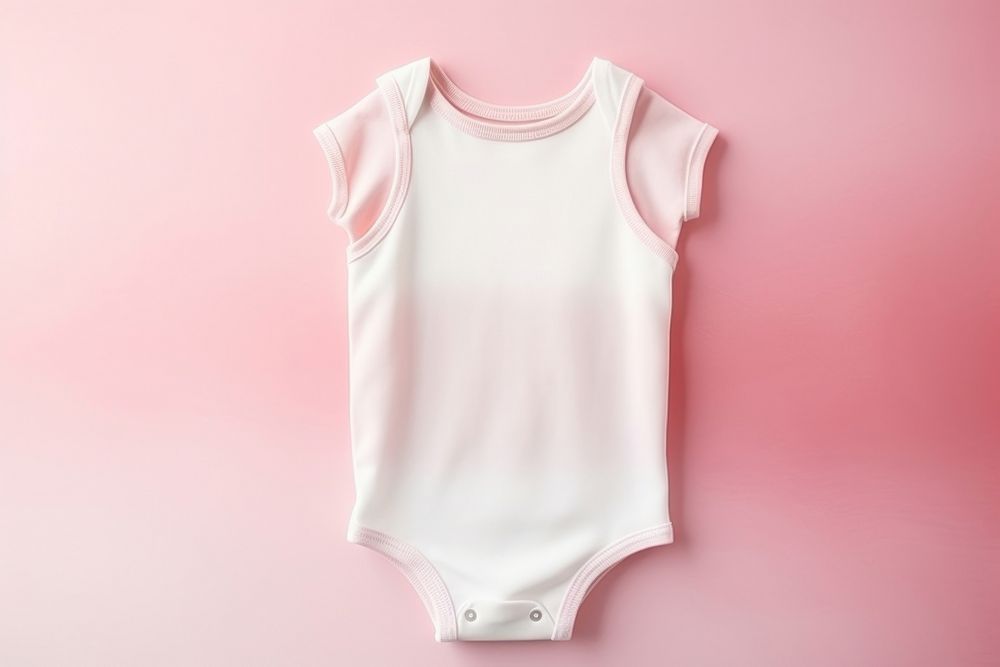 Baby romper gradient background pink coathanger undershirt.