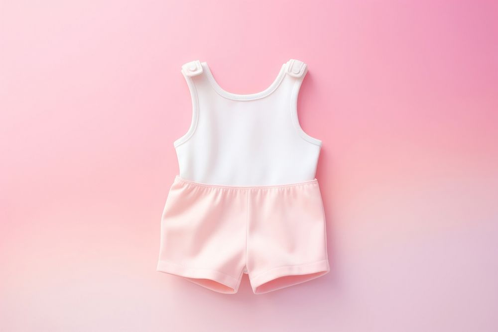 Baby romper gradient background pink cute coathanger.