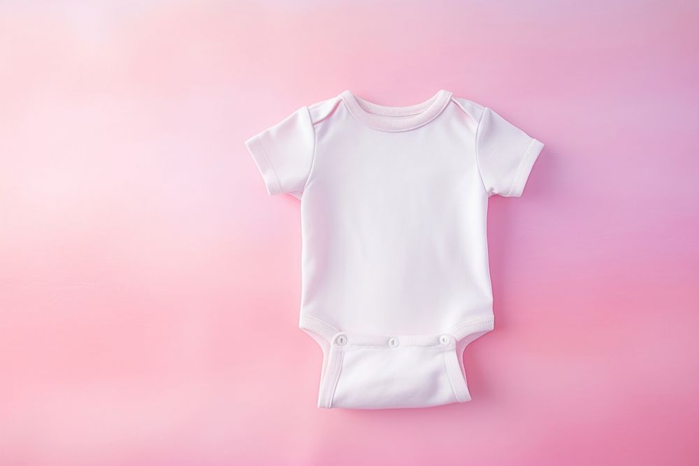 Baby romper gradient background t-shirt pink cute.
