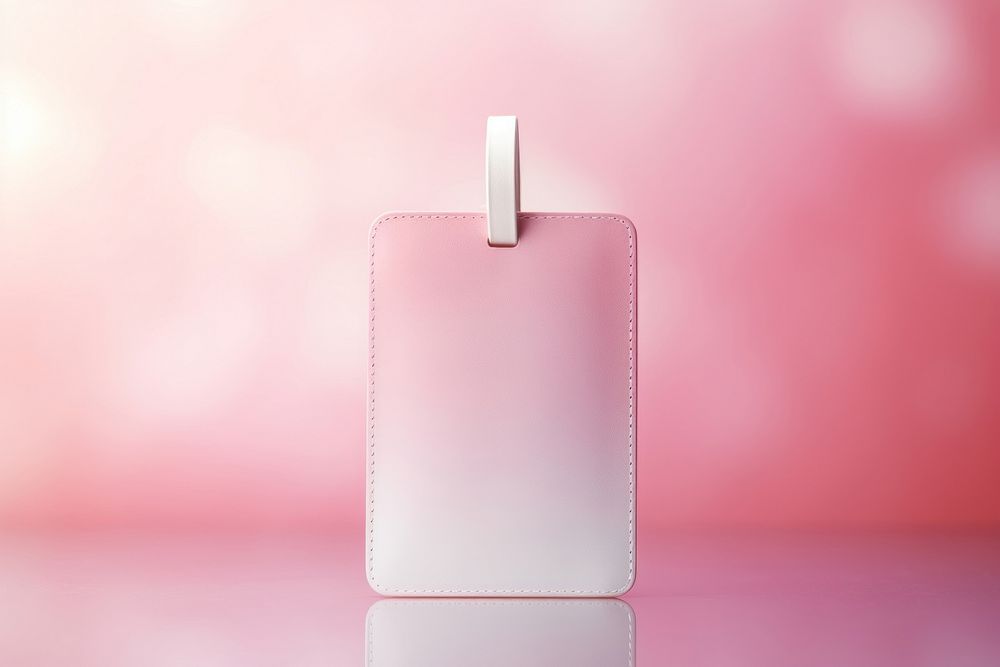 Bag tag gradient background pink red electronics.