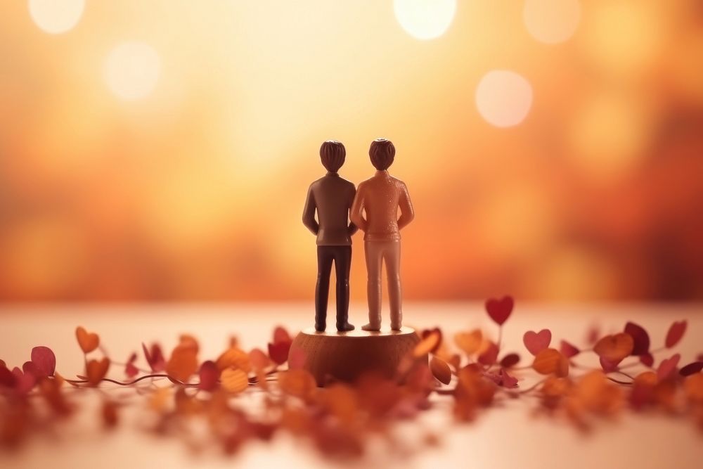 Gay couple background love togetherness celebration.