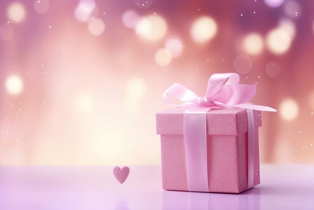 Gift love box illuminated.