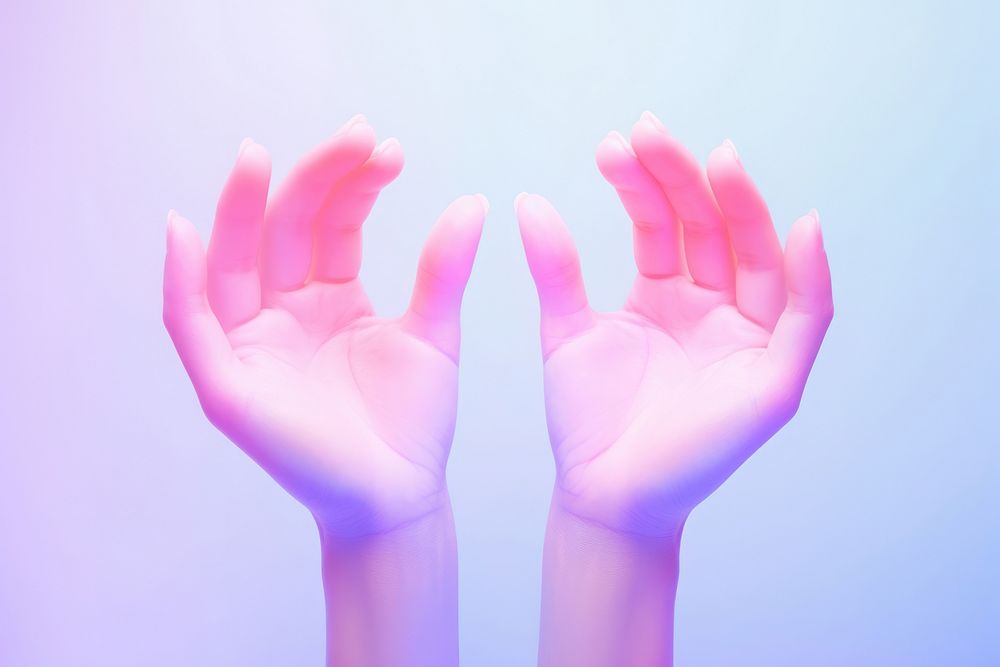 Heart-shaped hands gesture background finger purple gesturing.