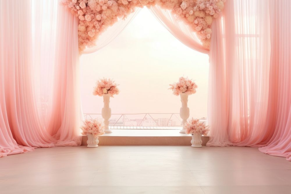 Wedding altar decoration gradient background flower plant petal.