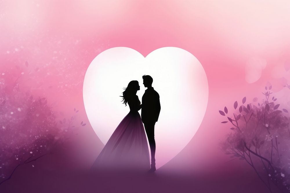 Wedding card gradient background adult bride love.