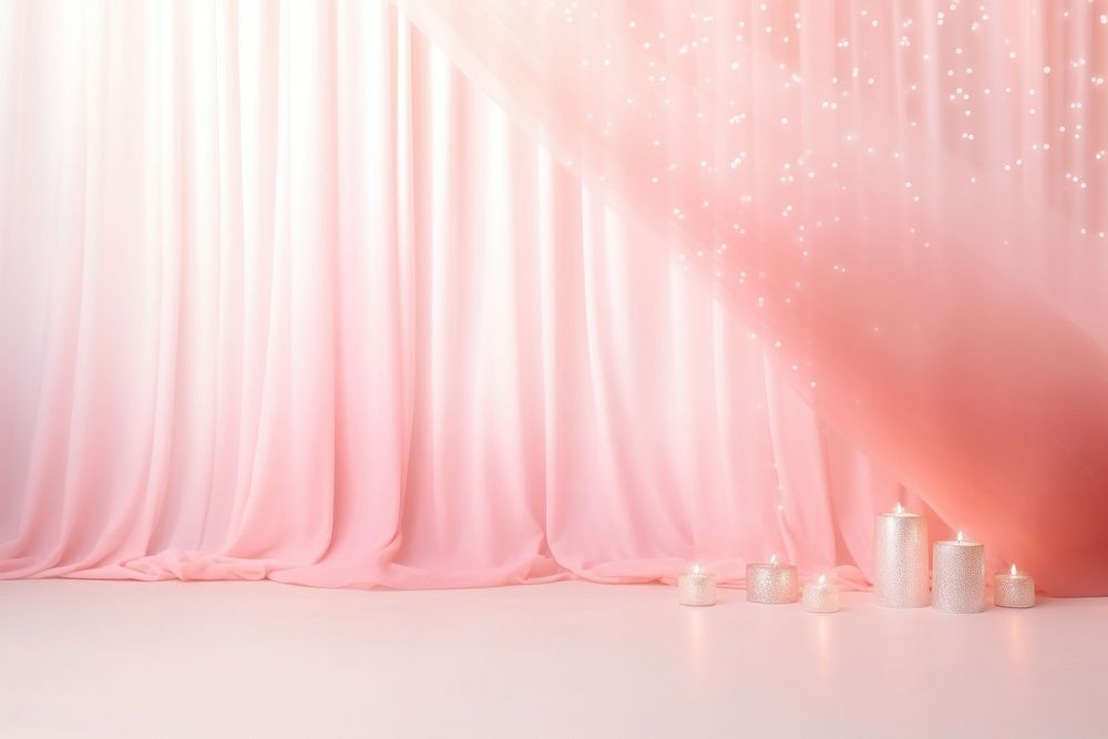 Wedding decoration gradient background lighting curtain candle.