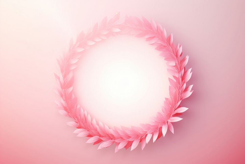 Wreath gradient background abstract petal pink.