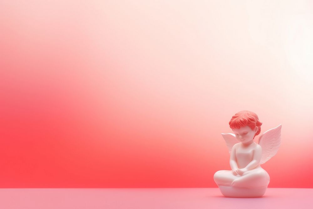 Valentine cherub figurine red representation.