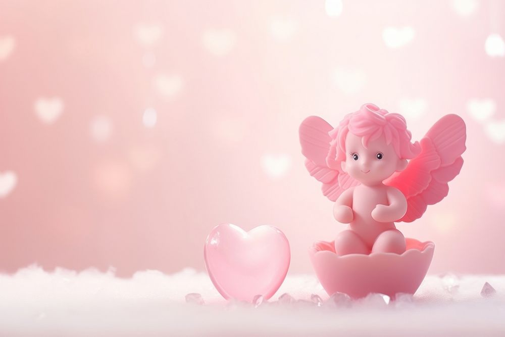 Valentine cherub cute pink toy.