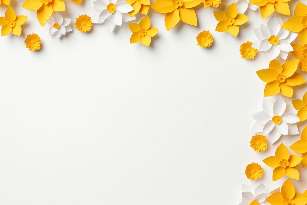 Daffodil floral border flower paper backgrounds.