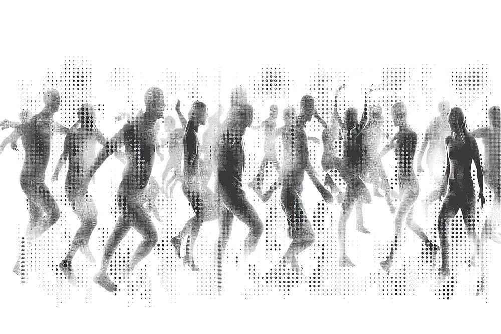 Abstract people dancing effect backgrounds pattern adult.