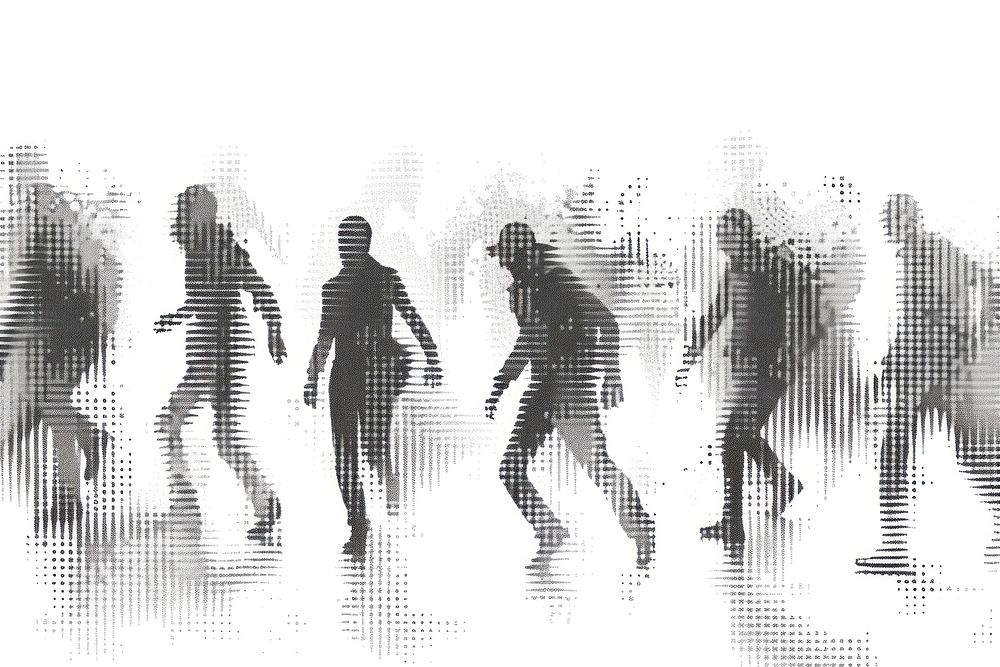 Abstract people dancing effect backgrounds silhouette abstract.
